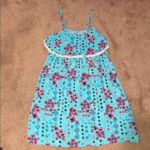 Baby blue floral sun dress.
